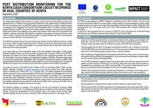 Cash consortium locust response in arid and semi arid lands (ASAL) counties post-distribution monitoring (PDM) factsheet, Kenya – September 2020