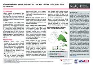 Lakes State Situation Overview, South Sudan - July - September 2019