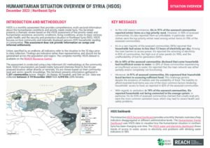 Humanitarian Situation Overview in Northeast Syria – December 2023