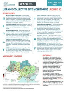 REACH, Ukraine, IDP Collective Site Monitoring, Brief, Round 12, March - April 2024