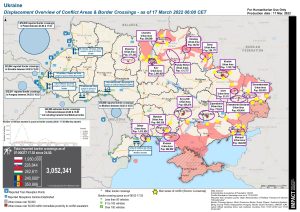 Ukraine Displacement Overview Map (as of 17 Mar 2022)