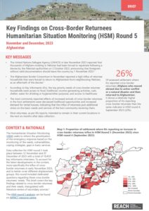 REACH AFG Brief on Afghan Cross-Border Returnees - December 2023
