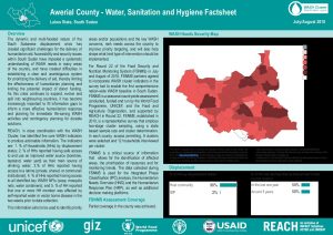 SSD_WASH Baseline Factsheets_Greater Bahr El Ghazal July-August 2018