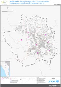 BGD_Map_CoxsBazar_ChildProtectionFacilities_Camp 22_28OCT2018_A1