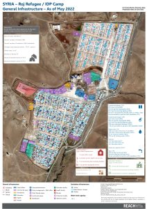 Roj Camp Infrastructure Map, Northeast Syria - May 2022