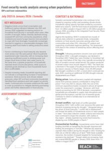 REACH SOM Factsheet Food Security Needs Analysis in Urban Areas (January 2026)