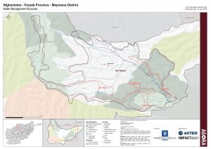Maymana District Water User Group Map December 2019