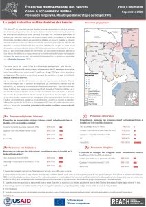 RDC Évaluation Multisectorielle des Besoins Zones inaccessibles Tanganyika Septembre 2022