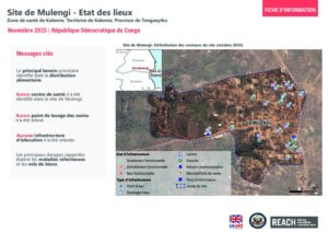 REACH - RDC - Cartographie et Etat des lieux - Site de Mulengi - Tanganyika - Novembre 2025