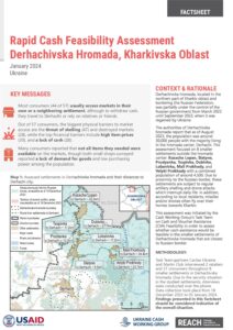 REACH Ukraine Rapid Cash Feasibility Study of Derhachi hromada (December 2023)