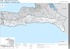 REACH Haïti Carte de référence du département du Sud'est (Novembre 2023)