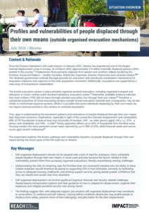 REACH Ukraine Profiles and vulnerabilities of people displaced through their own means (outside organised evacuation mechanisms), Situation overview (July 2026)
