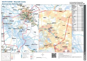 South Sudan - Flood Overview Mayendit Map - September 2025