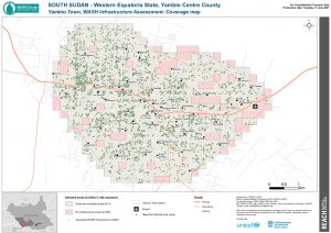REACH SSD Map WASH Infra Yambio Town Assessment Coverage July2021