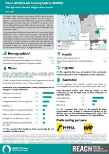 REACH YEM Factsheet WASH WANTS Common KI Al maghrabah District April 2022
