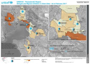 GRC_Map_Refugee and miigrant child population in urban areas in Thessaloniki
