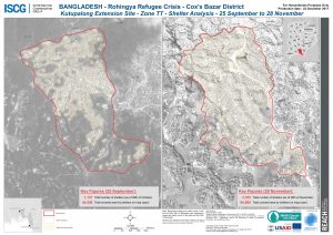 Bangladesh - Cox's Bazar - Kutupalong Extension Site - Zone TT Shelter Analysis Comparison - 25 September & 28 November 2017