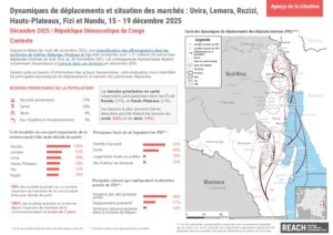 REACH - RDC - Dynamiques de déplacements et situation des marchés - Uvira, Lemera, Ruzizi, Hauts-Plateaux, Fizi et Nundu - Décembre 2025