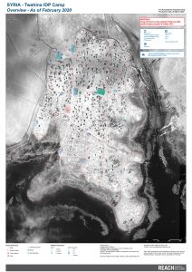 Twahina Camp Infrastructure Map A0, Northeast Syria – March 2020