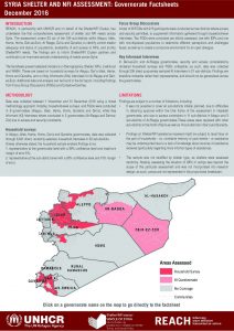 REACH_SYR_Factsheet_Shelter NFI Assessment_Governorate_December 2016
