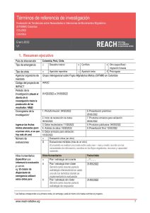 REACH Colombia TdR y DAP Evaluación de Tendencias sobre Necesidades e Intenciones de Movimientos Migratorios (ETNIMM) Colombia, enero 2022