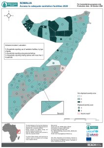Somalia JMCNA 2020 Sanitation facility severity score October 2020