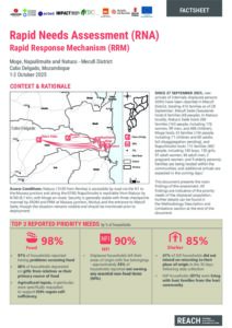 REACH Mozambique RRM Rapid Needs Assessment Factsheet – Napulimuite, Moge, and Natuco – Mecufi District (02/10/2025)