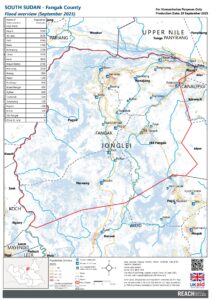 South Sudan - Flood Overview Fangak Map - September 2025
