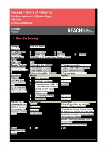 Northwest Syria Ad-Hoc Departure and Intentions Assessment ToR January 2020