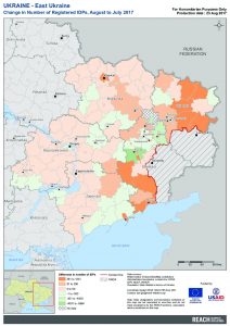 UKR_Map_East Ukraine_Change Of Registered IDPs_23AUG2017_A4