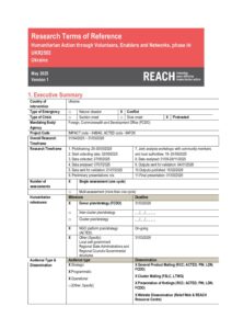 REACH Ukraine Terms of reference HAVEN III (May 2025)