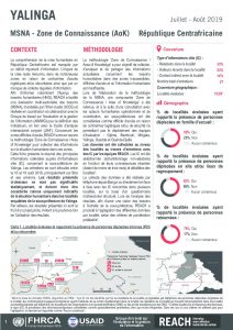 Evaluation multisectorielle dans les zones difficiles d’accès - sous préfecture de Yalinga