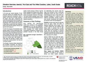 SSD_Situation Overview_AoK_Lakes_Q1 January-March 2019