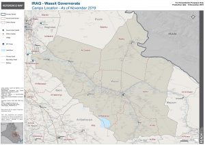 Iraq Reference Map Wassit Camp Location A1 – November 2019