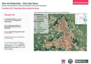 REACH - RDC - Cartographie et Etat des lieux - Site de Kabembe - Tanganyika - Novembre 2025