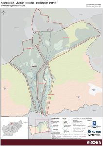 Shiberghan District Water User Group Map December 2019