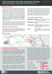 Rapid Assessment on Returns and Durable Solutions, Markaz Al-Garma Factsheet - January 2021