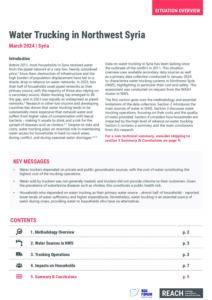 REACH Syria Water Trucking Overview April 2024