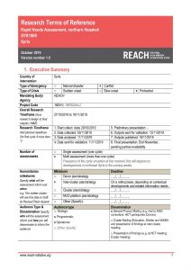 Northern Hasakeh Rapid Assessment ToR October 2019