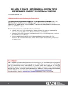 REACH Ukraine MSNA 2025 – Methodological Note to the Contextualized Composite Indicator Analysis