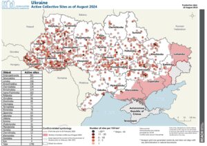 REACH, Ukraine, IDP Collective Site Monitoring, Map, Active Sites, August 2024