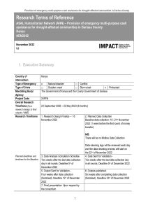 REACH Kenya NRC-AHN Terms of Reference for monitoring MPCTs of HHs in Garissa County November 2022