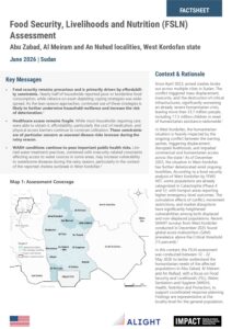 IMPACT Sudan, Food Security, Livelihood and Nutrition Assessment in West Kordofan (Abu Zabad, Al Meiram & An Nuhud), June 2026.