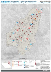 SSD MAP UNHCR Batil Camp Infrastructure 28SEP17