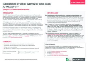 Urban Humanitarian Situation Overview in Hasakah city – Spring 2024