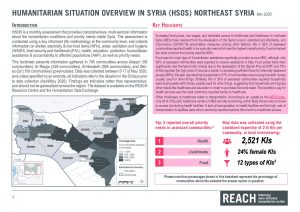 Humanitarian Situation Overview in Northeast Syria – May 2020