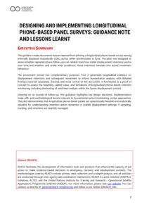 REACH Syria – Longitudinal Surveys Guidance Note & Lessons Learned – January 2026