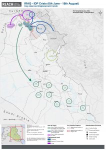 IRQ Internal Displacement Map August 2014 Overall Displacement Trends
