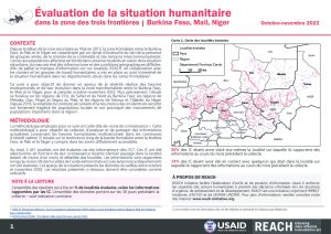 REACH HSM 3F - Burkina Faso, Mali, Niger - octobre/novembre 2022