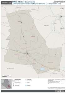 Iraq Reference Map Thi Qar Administrative Boundaries A1 – November 2019